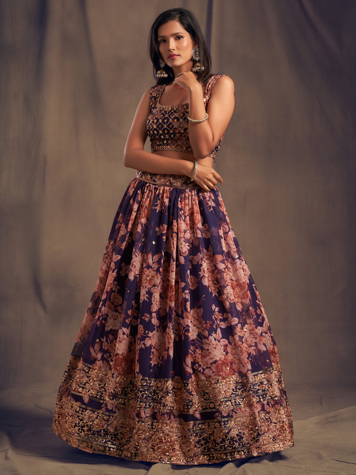 "Lehengas for Indian weddings in the USA."
