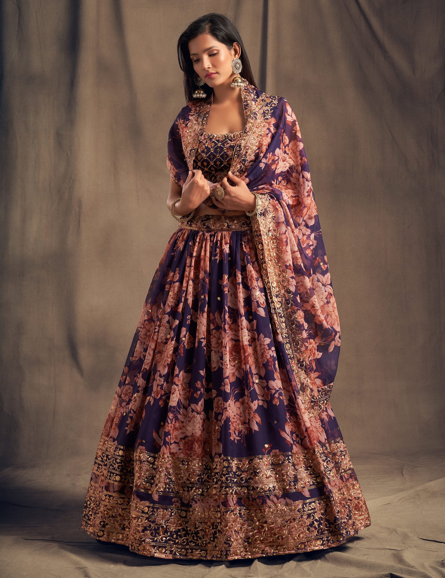 "Lehengas for Indian weddings in the USA."
