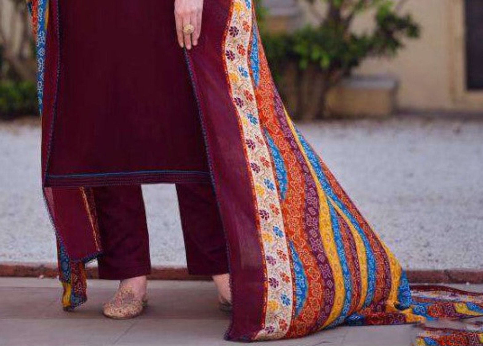 party and Everyday Wear Burgundy Red color shalwar kameez
