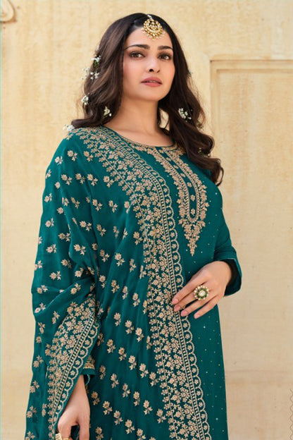 Pakistani Style Green Salwar Suit With Dupatta - Ready to Wear Ethnic Dress for USA Canada UK