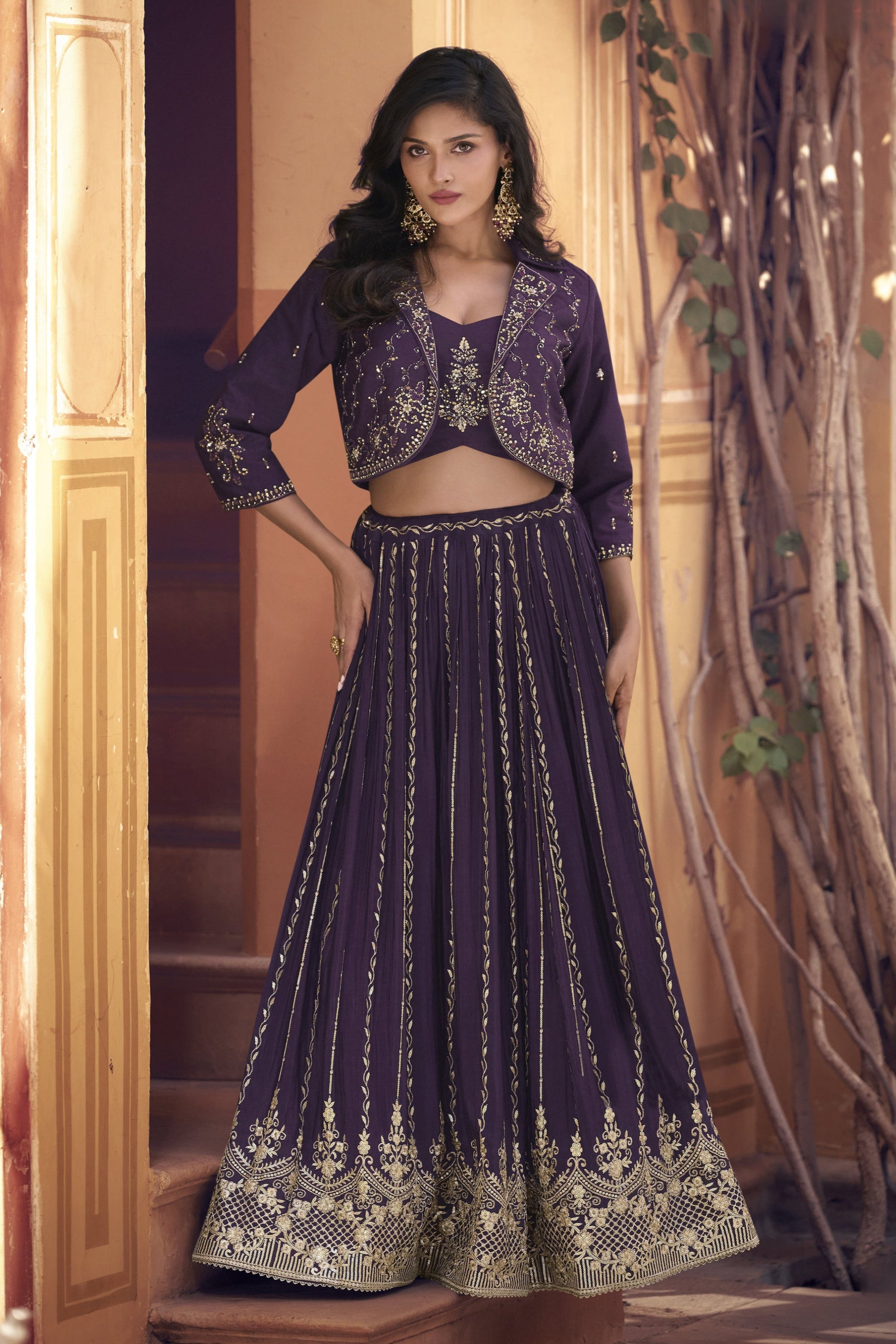 "Cultural charm meets style—lehenga looks in the USA."
