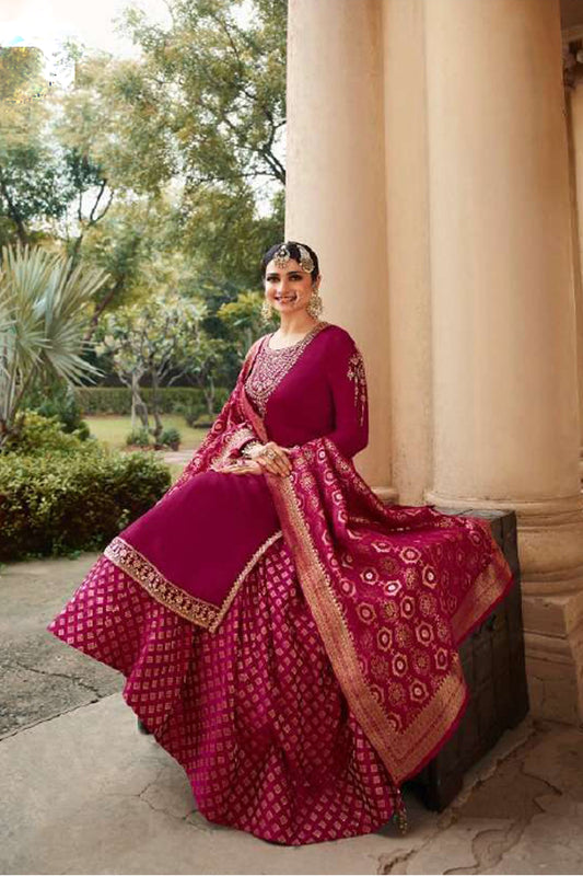 "Desi lehengas for American celebrations."

