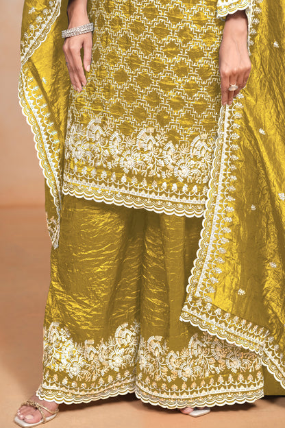 Stylish Indian Traditional Women’s Salwar Kameez Palazzo Outfit.