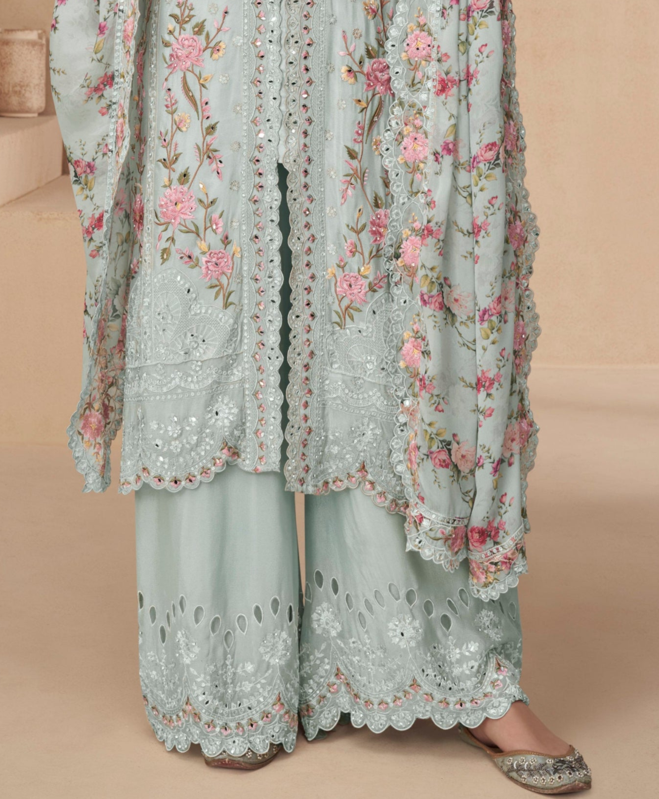 Traditional Punjabi Palazzo Suit Set Ready to Wear Indian Wedding Outfit USA