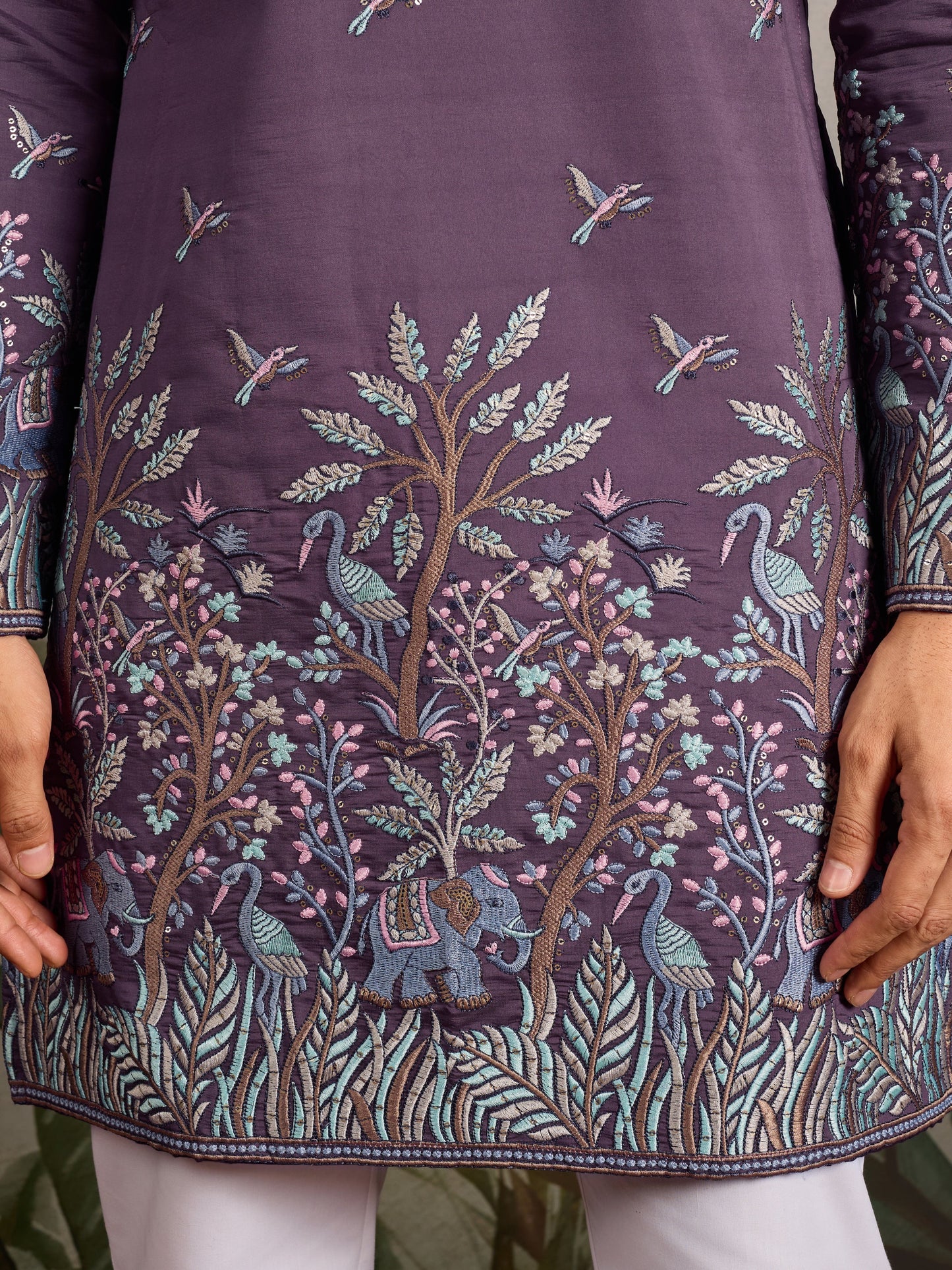 Embroidered Kurta Close-Up Thread Work Detail