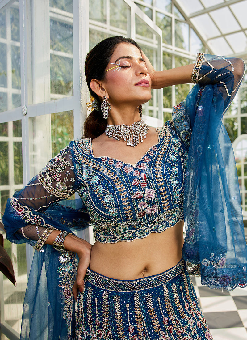 "Shop lehengas for festivals and weddings in America."
