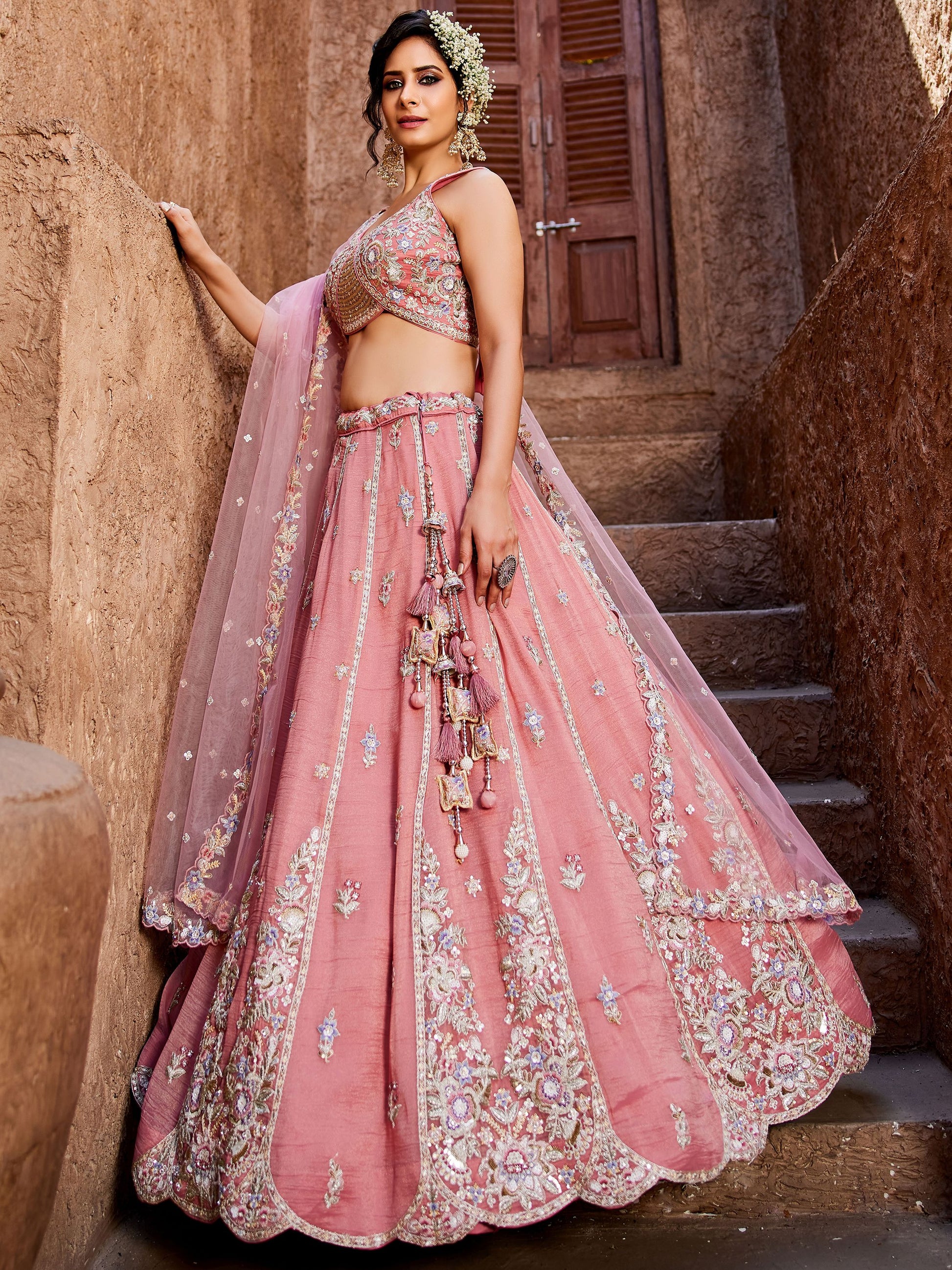 "Traditional lehengas for modern Indian Americans."
