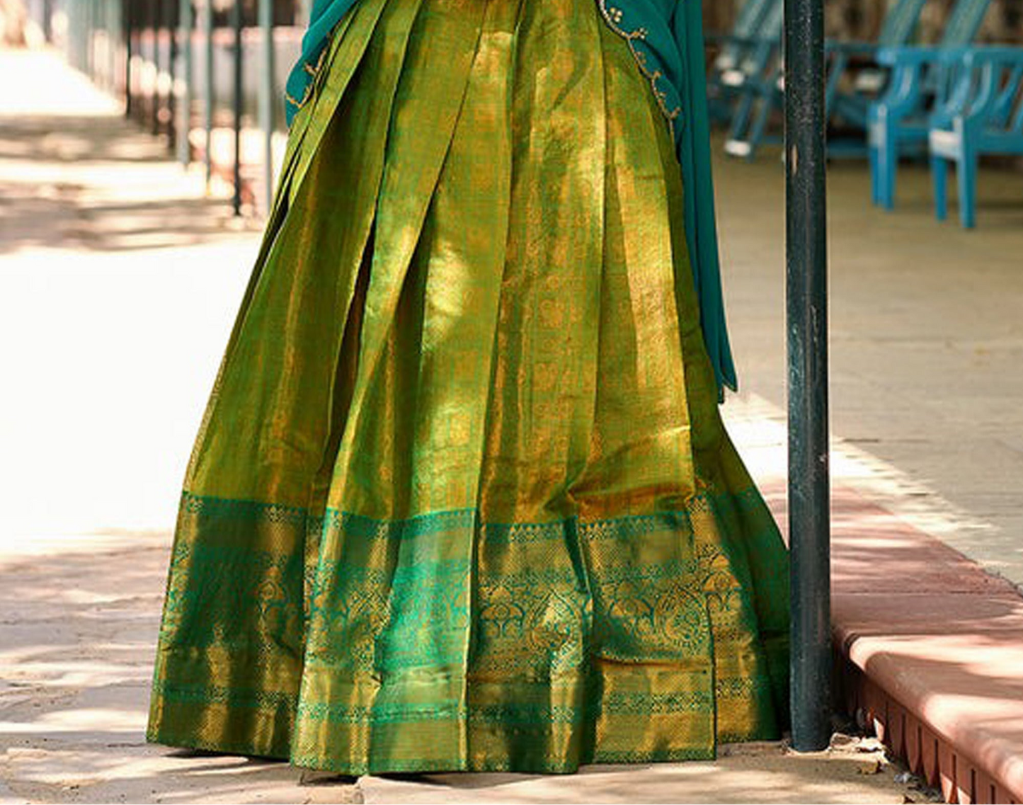 "Desi lehengas for American celebrations."
