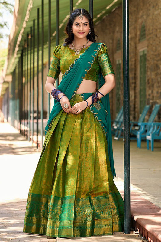 "Desi lehengas for American celebrations."
