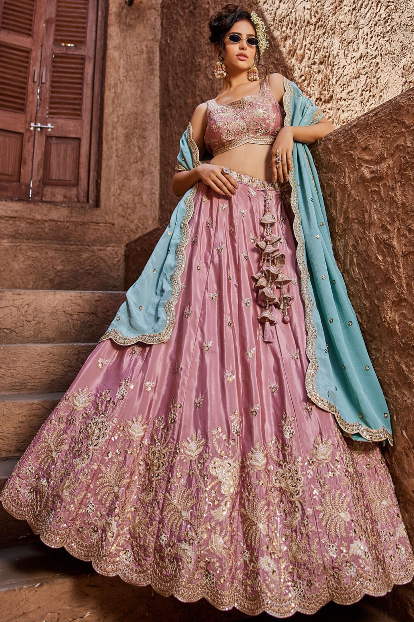 "Celebrate Diwali in style with our USA lehengas."
