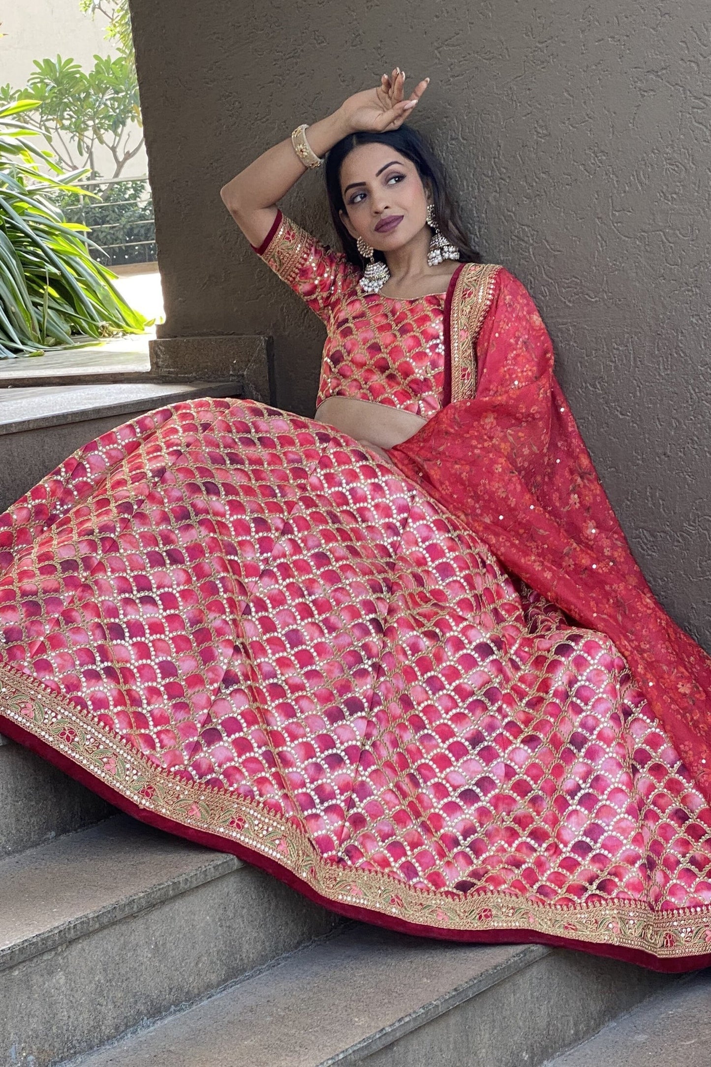 "Traditional lehengas for modern Indian Americans."
