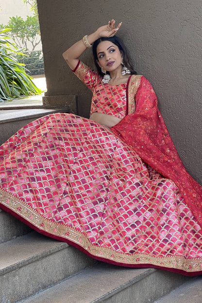 "Traditional lehengas for modern Indian Americans."
