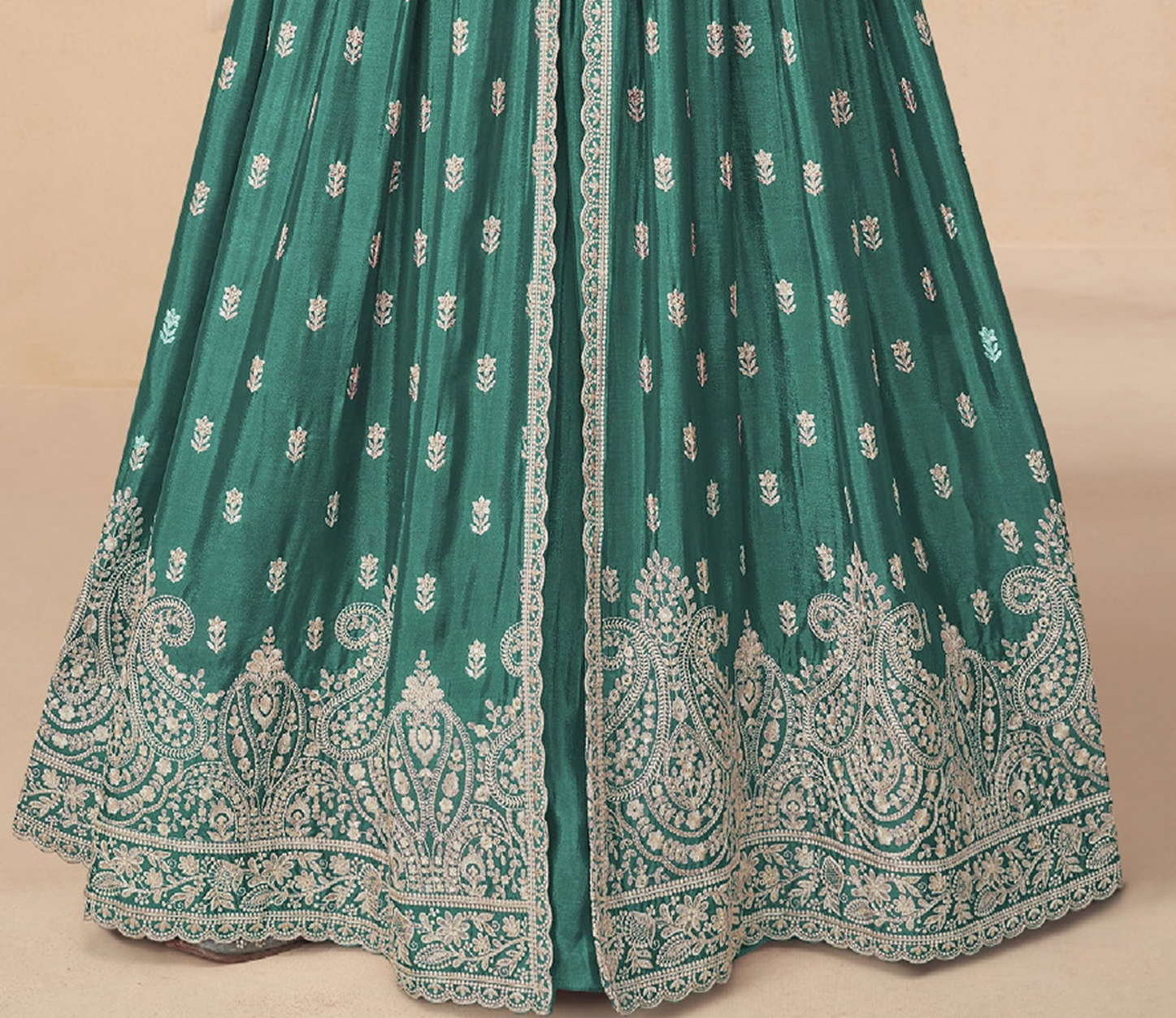 Chinon Ethnic Party Wear Anarkali Gown with Dupatta​ Suit's for Wedding Wear