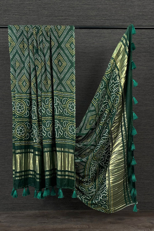 Green color chiffon dupatta with delicate sequin highlights, perfect to pair with festive salwar kameez sets.
