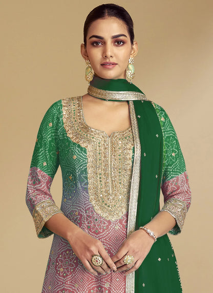 Pakistani Green Salwar Suit Ethnic Wear Modest Fashion USA