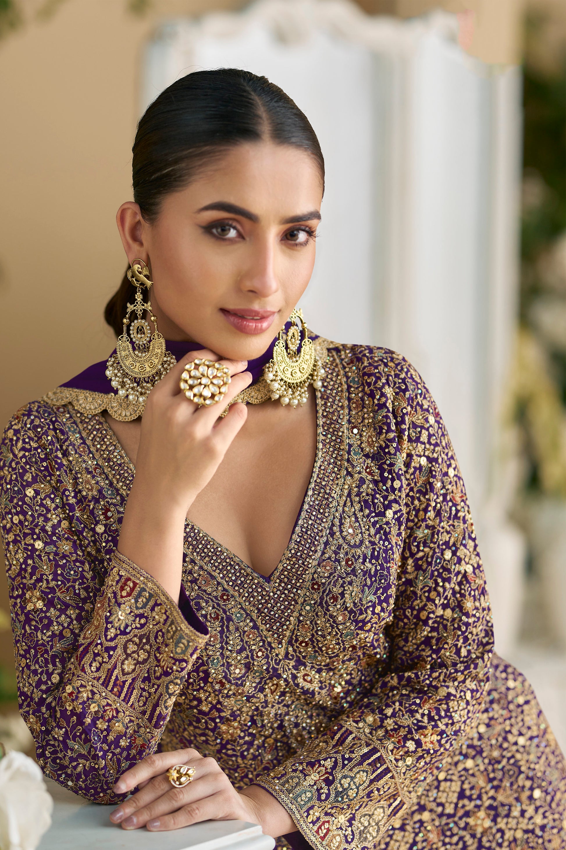 Eid Function Party Wear Salwar Kameez Palazzo With Dupatta Designer Suits USA