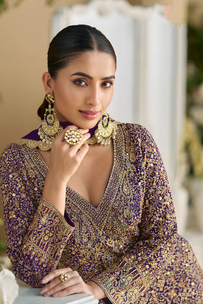 Eid Function Party Wear Salwar Kameez Palazzo With Dupatta Designer Suits USA
