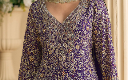Eid Function Party Wear Salwar Kameez Palazzo With Dupatta Designer Suits USA
