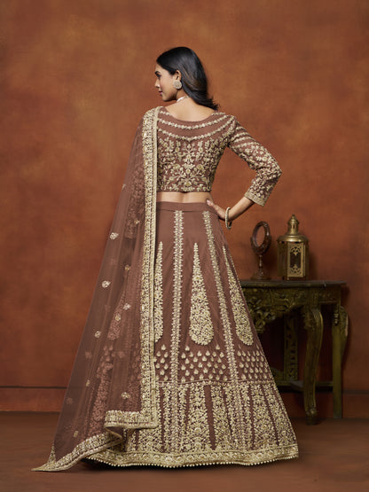 Brown Lehenga for Diwali – Bright and bold, perfect for lighting up the night.
