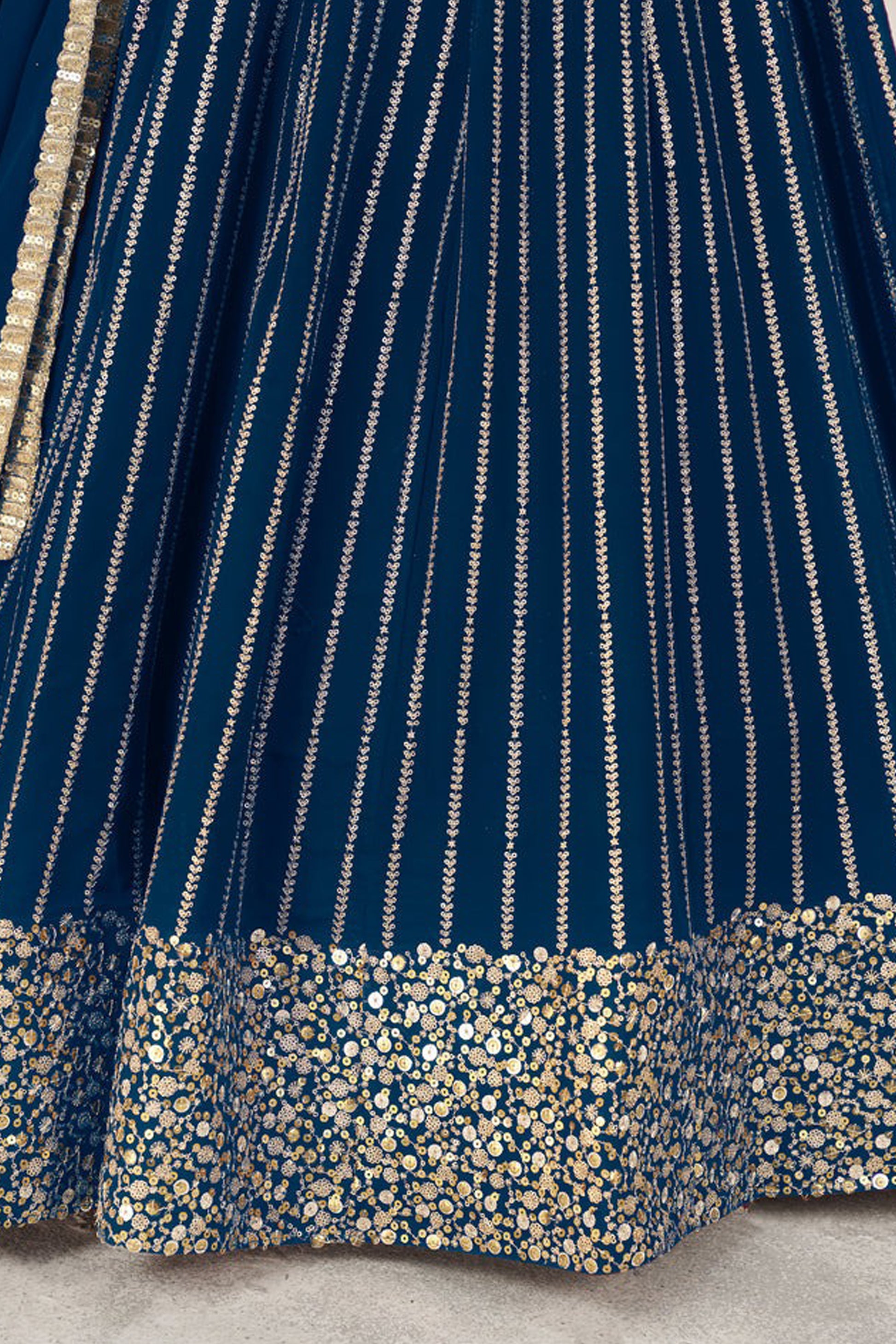 "Desi lehengas for American celebrations."
