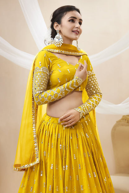 Haldi outfit traditional lehenga dress USA

