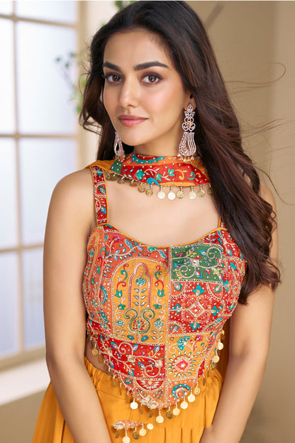 Sangeet Party Wear Palazzo Top Dupatta Indian Wedding Outfit