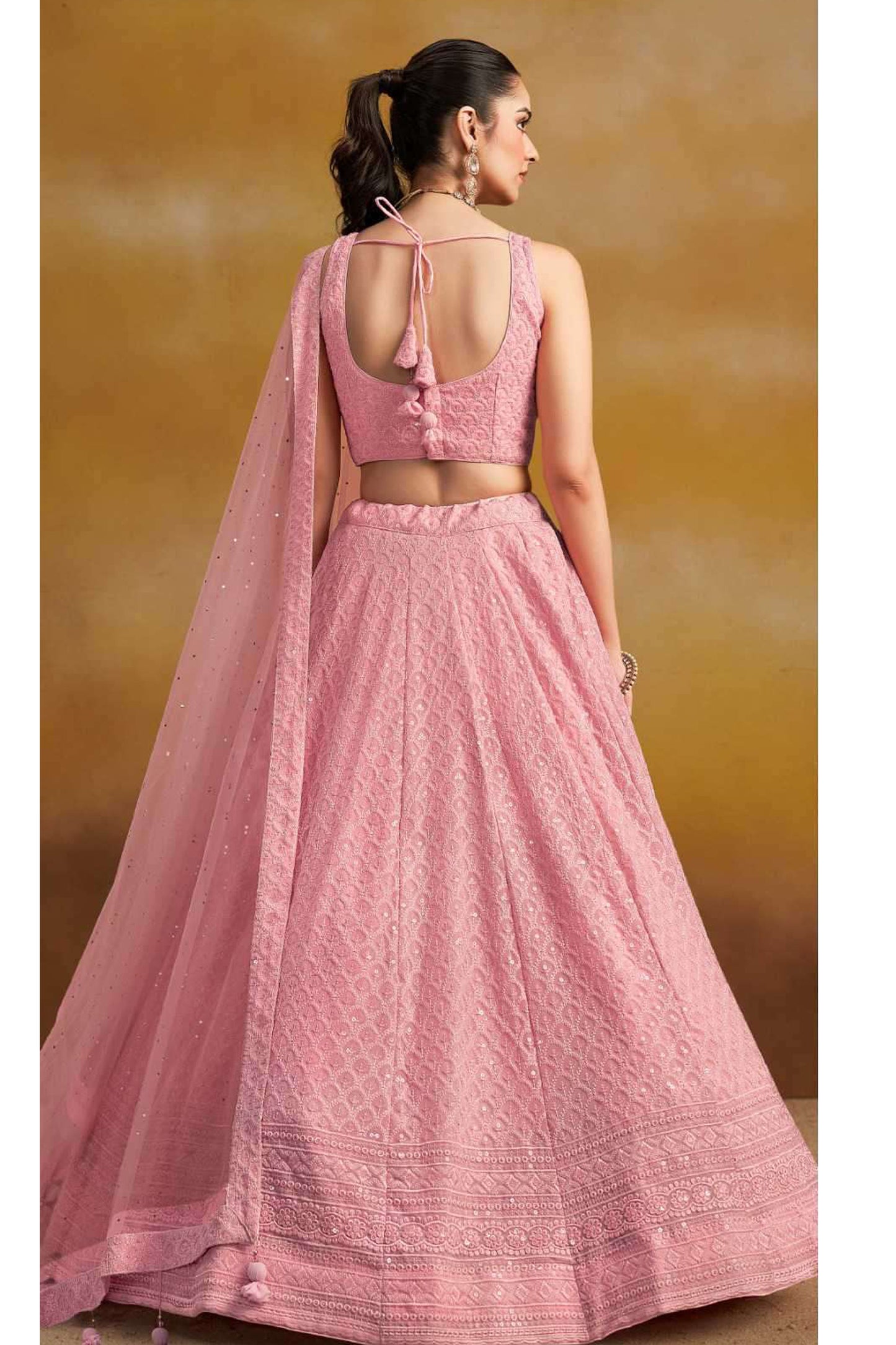 Designer Engagement Lehenga Choli With Intricate Embroidery Detail