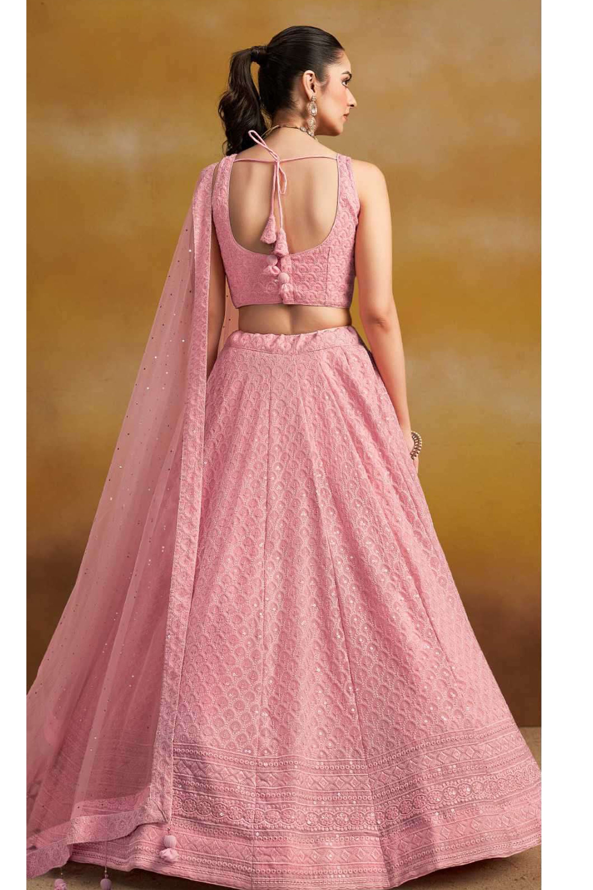 Designer Engagement Lehenga Choli With Intricate Embroidery Detail