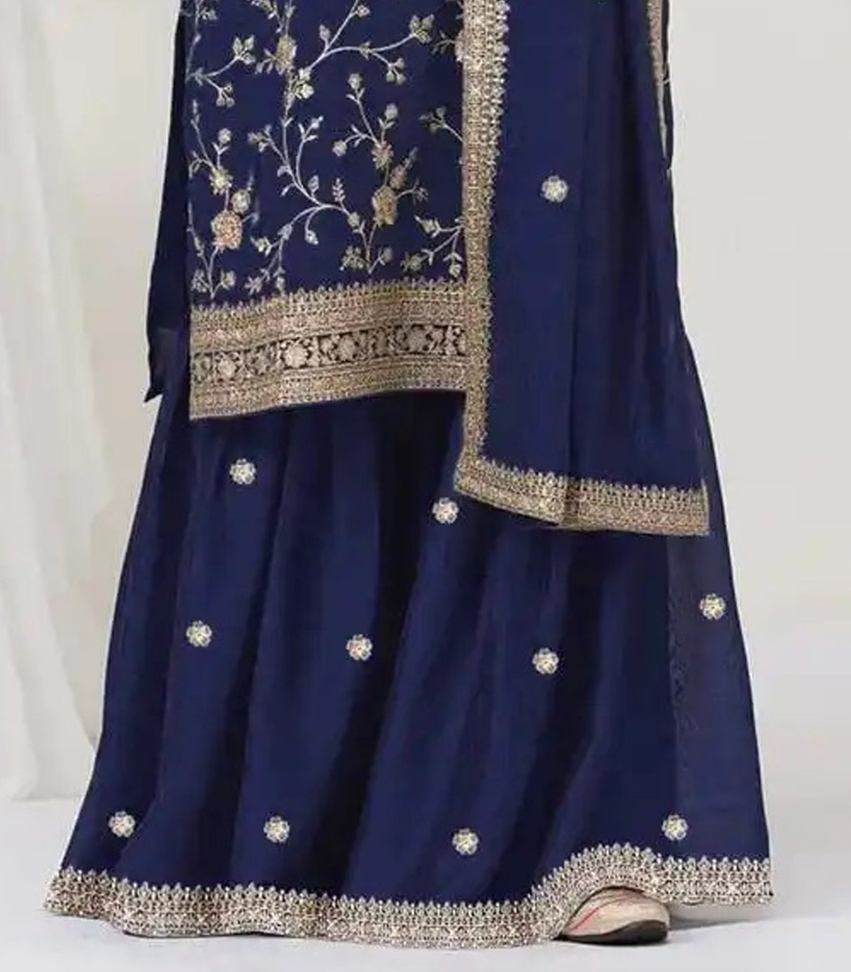 Designer Embroidery Work Palazzo Suit Ready To Wear