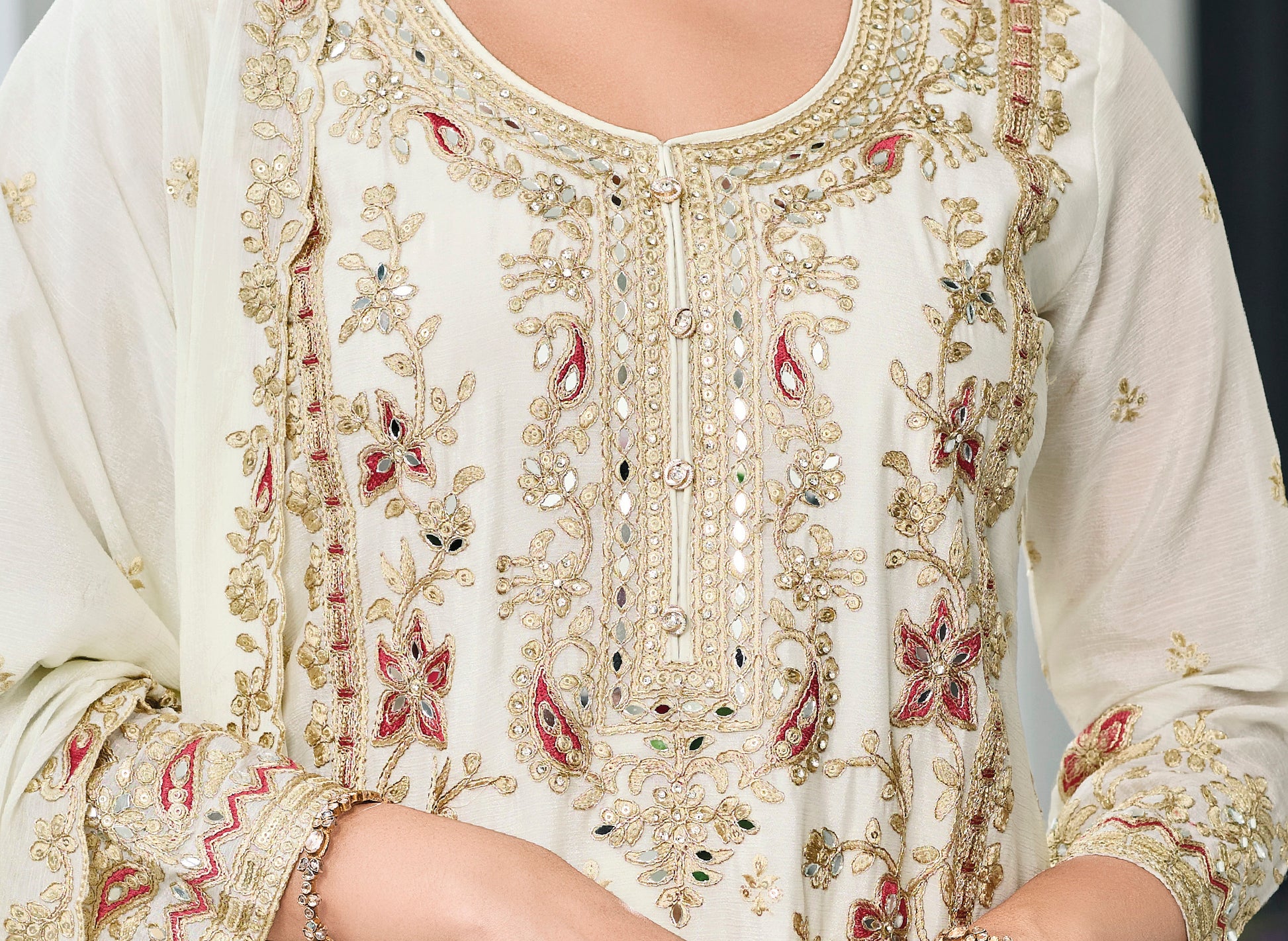 New Indian Wedding Designer Beautiful White Color Salwar Kameez Plazzo Suits