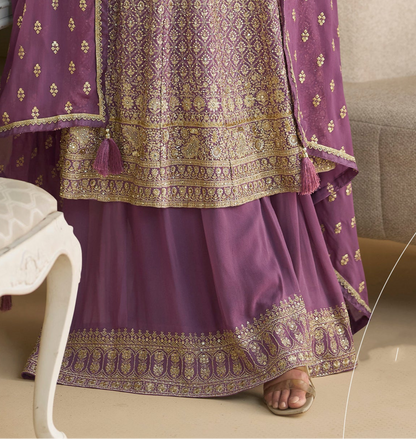 Women Wedding Party Wear Readymade Salwar Kameez Palazzo With Dupatta