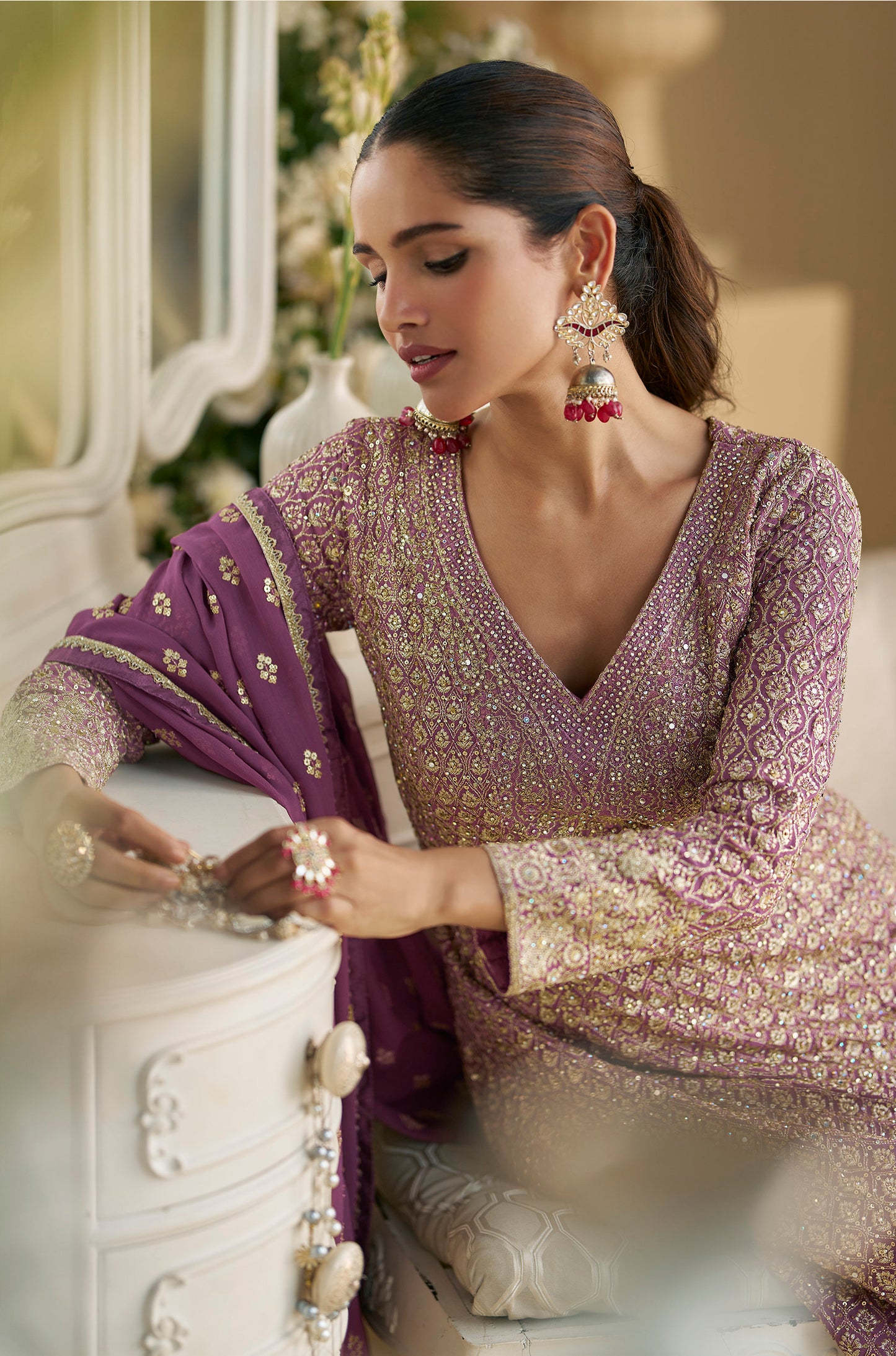 Wedding Party Wear Readymade Salwar Kameez Plazzo With Dupatta Ethnic Wear for USA