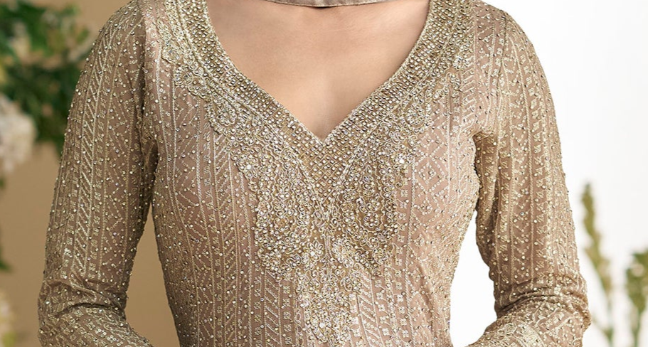 Traditional Ethnic Party Wear Stitch Salwar Kameez Plazzo Dupatta Suit Online USA