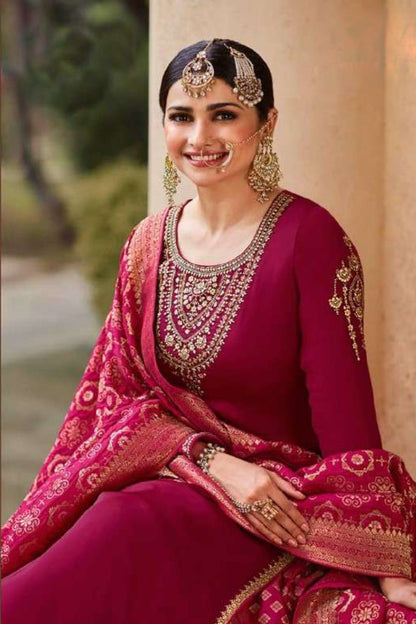 Heavy Embroidered Black Palazzo suit For Wedding Party Wear.