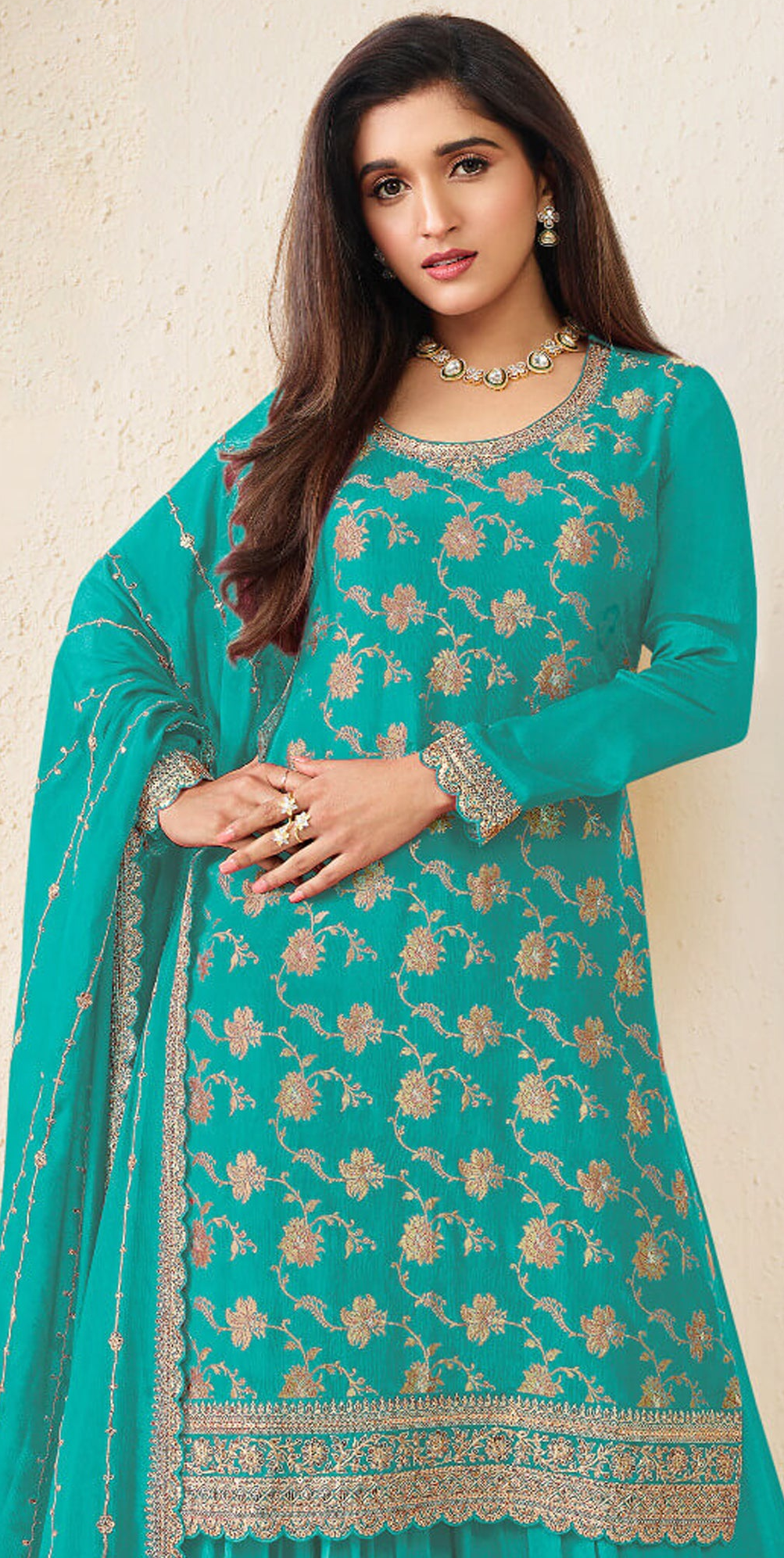 Designer Salwar Kameez Palazzo Set For Bridal Wear And Festivals USA