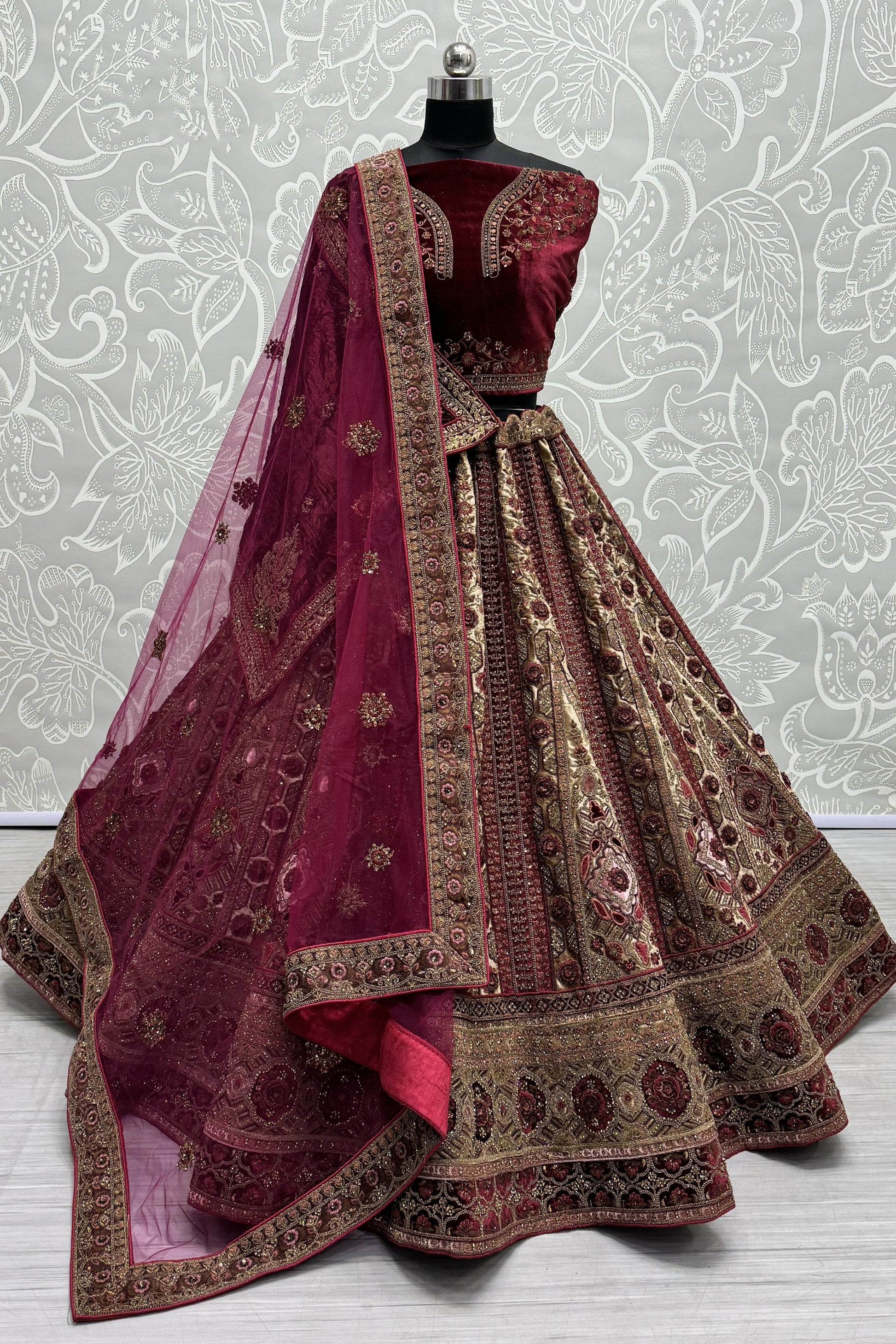 Indian Wedding Bridal Design Sequins Diamond work Heavy Lehenga Choli