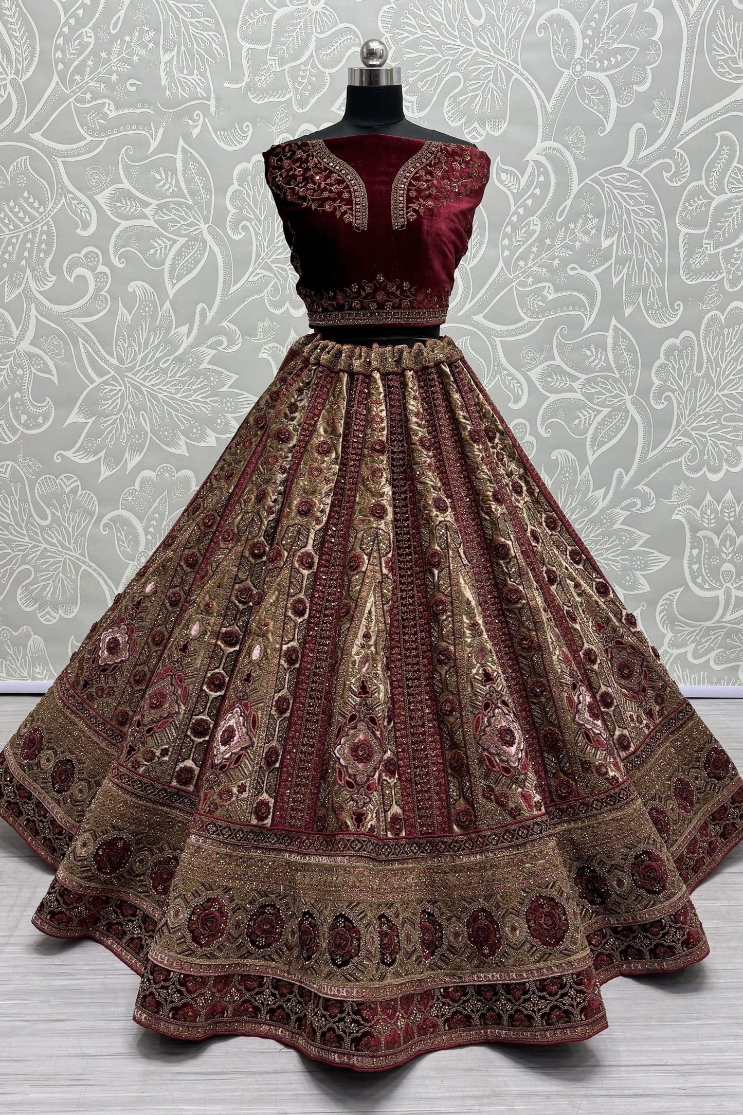 Indian Wedding Bridal Design Sequins Diamond work Heavy Lehenga Choli