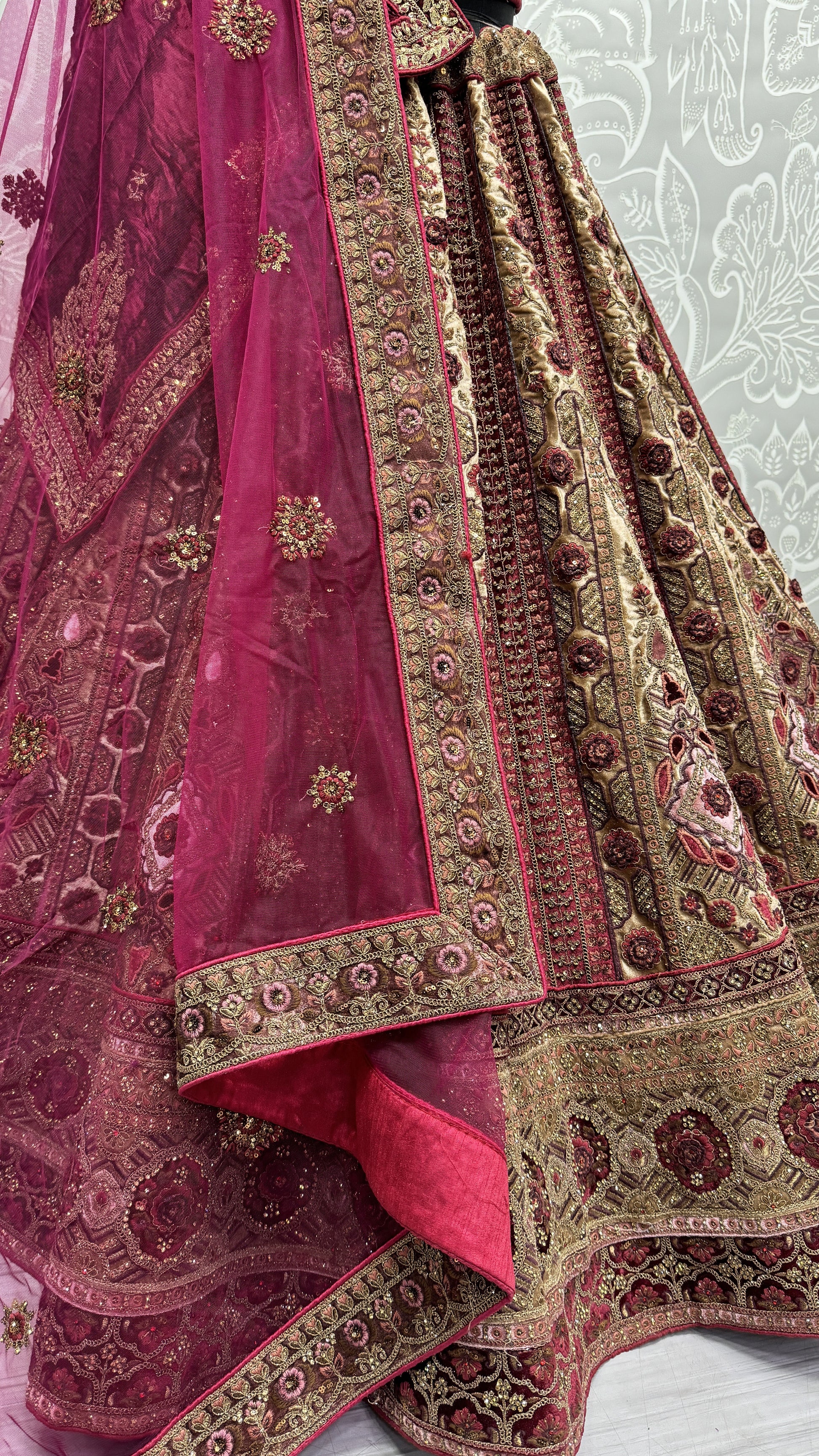 Indian Wedding Bridal Design Sequins Diamond work Heavy Lehenga Choli