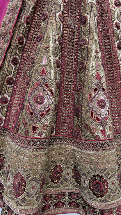 Indian Wedding Bridal Design Sequins Diamond work Heavy Lehenga Choli