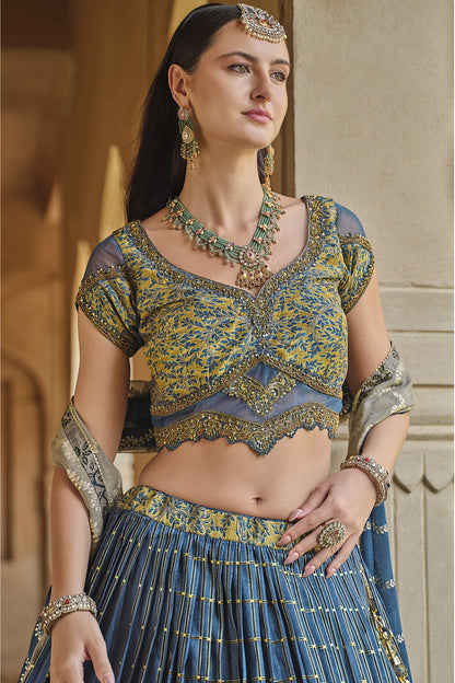 "Desi lehengas for American celebrations."
