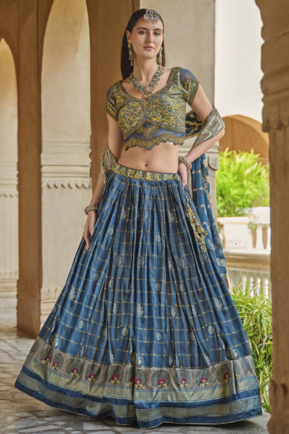 "Desi lehengas for American celebrations."
