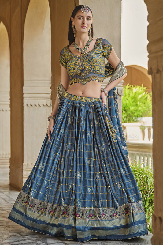 "Desi lehengas for American celebrations."
