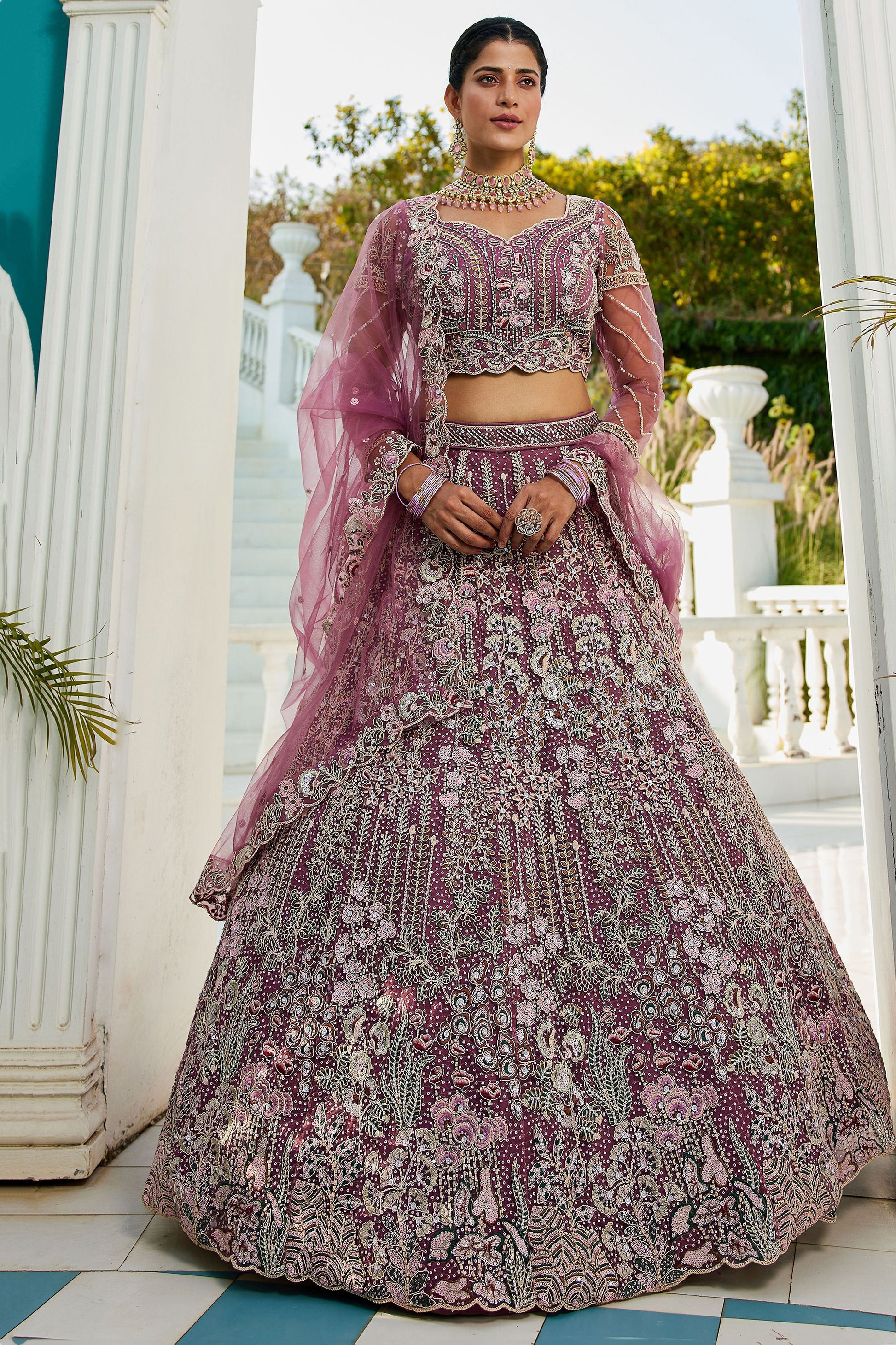 "Gorgeous lehengas for Indian events in the U.S."
