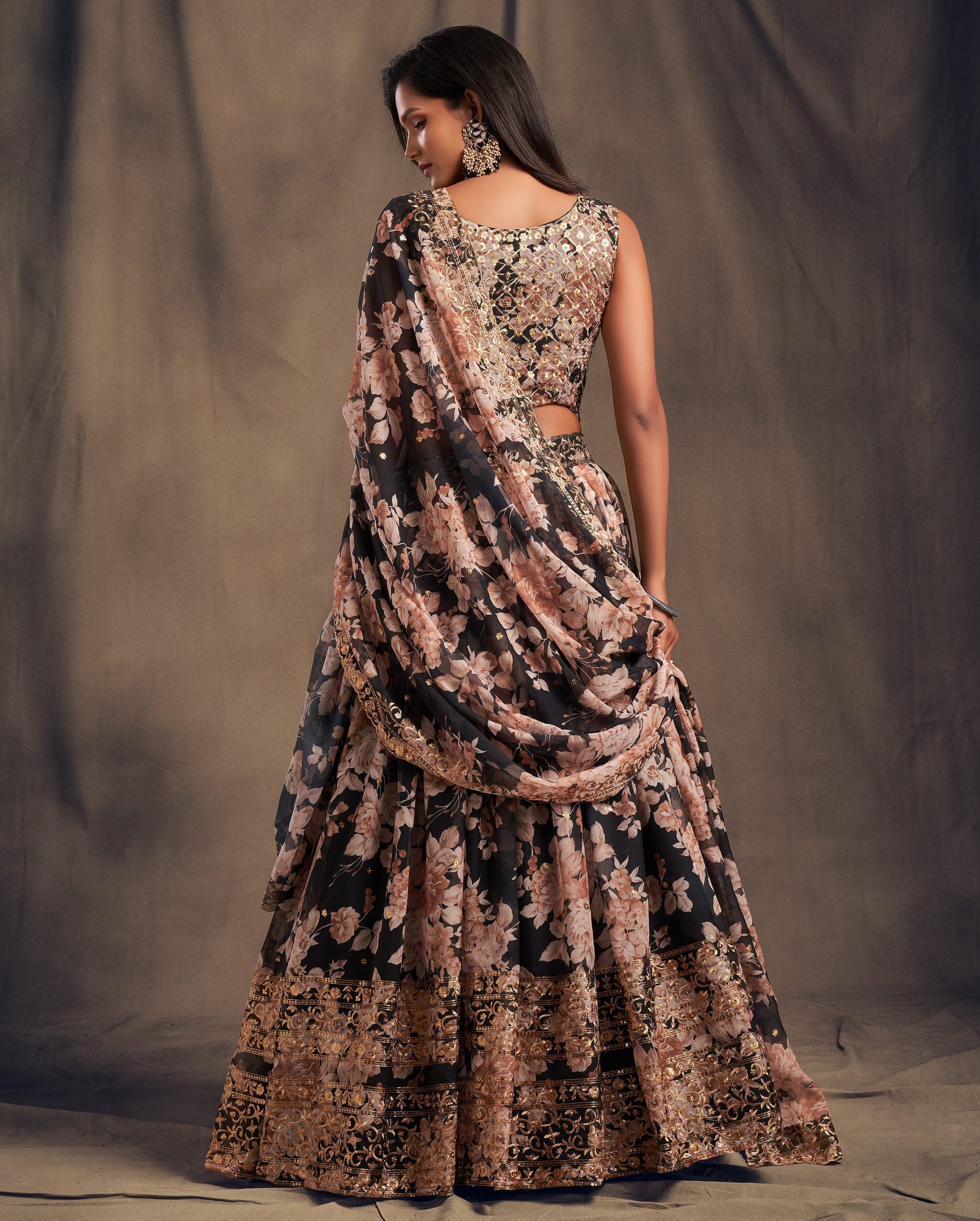 "Celebrate traditions in the USA with our lehengas."
