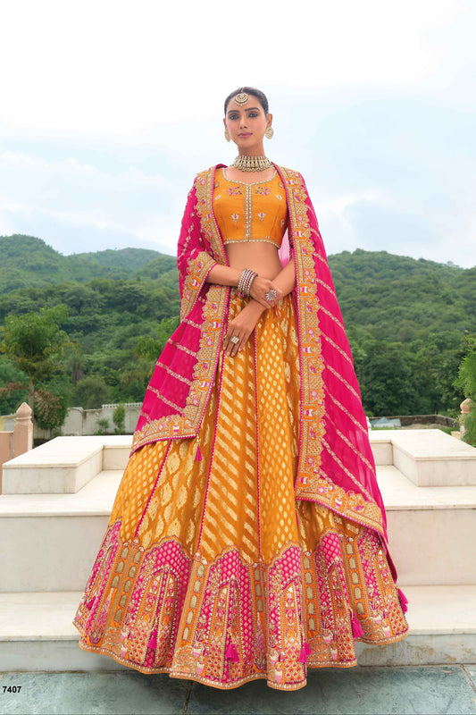 "Celebrate Indian roots in the U.S. with our lehengas."
