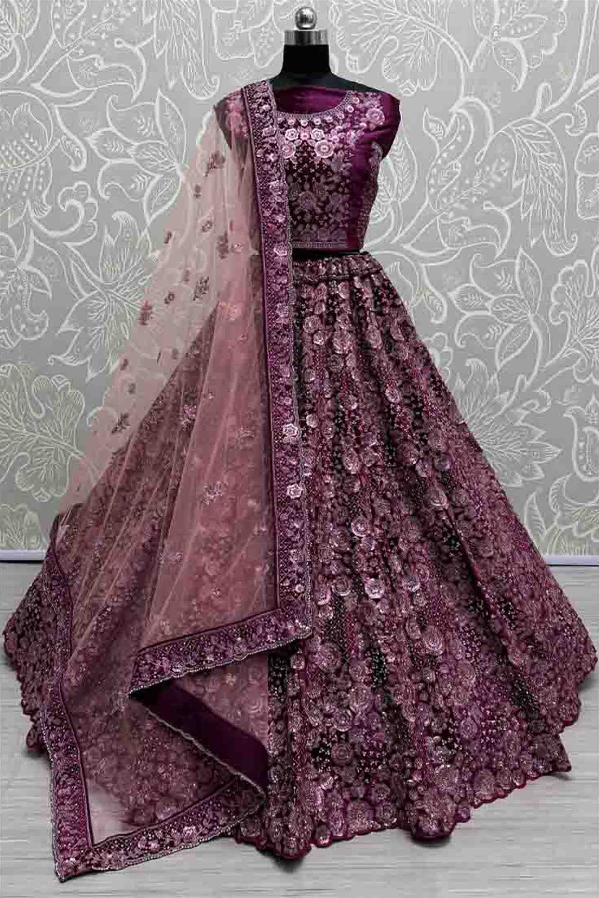 "Lehengas made for Indian functions across the USA."
