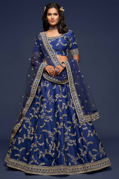 "Celebrate traditions in the USA with our lehengas."
