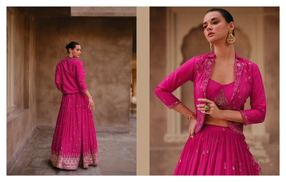 "Dazzling lehengas for Eid and Diwali in the USA."
