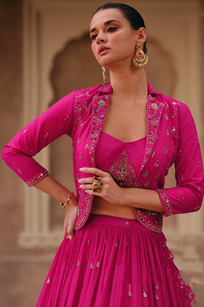 "Dazzling lehengas for Eid and Diwali in the USA."
