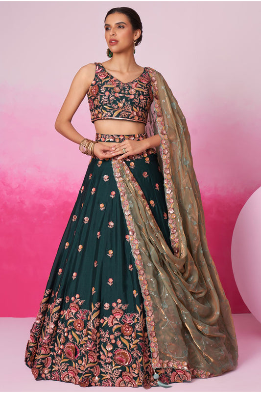 "Traditional lehengas for modern Indian Americans."

